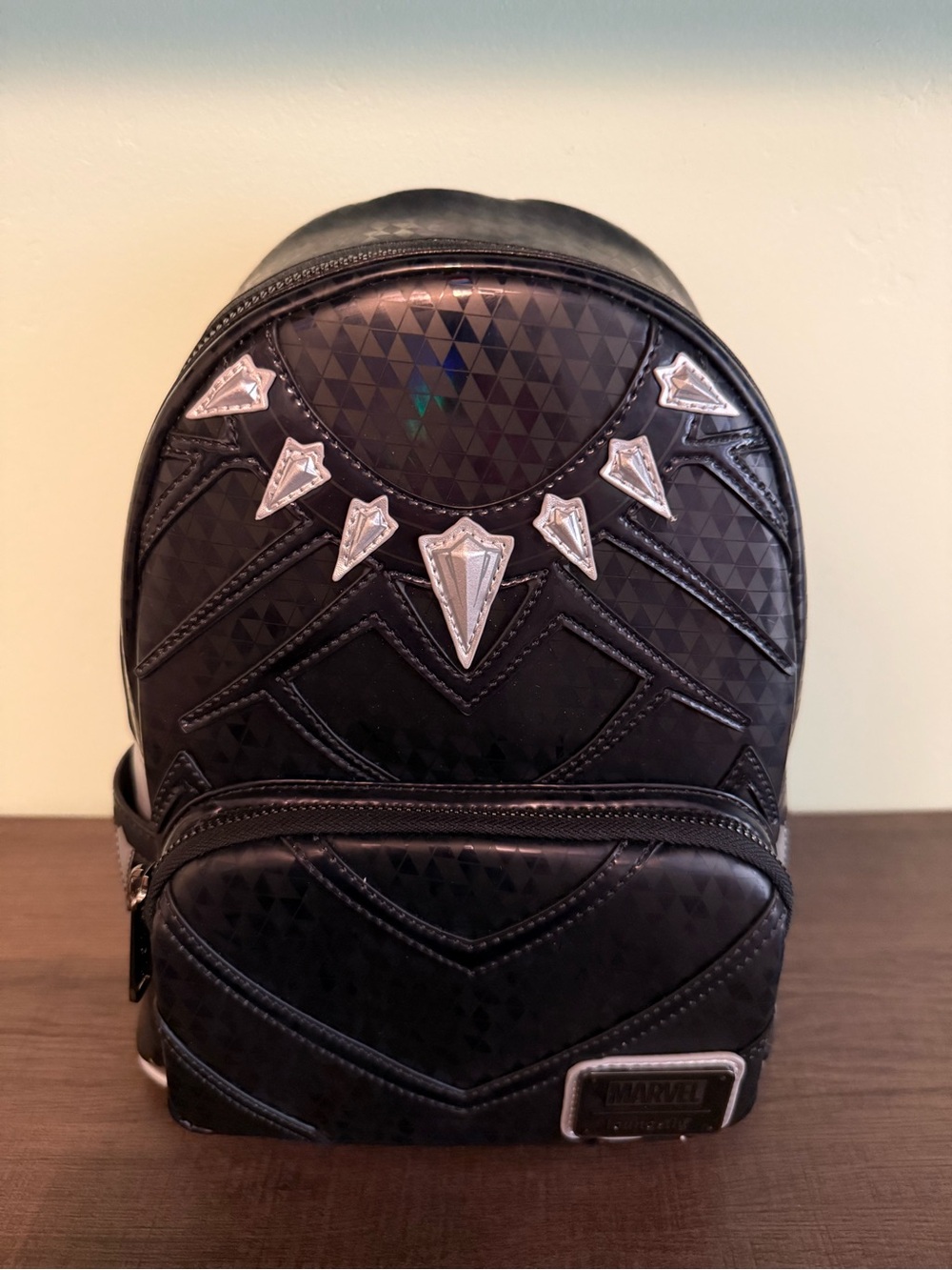 NWT Loungefly Marvel Black Panther Metallic Figural Mini Backpack